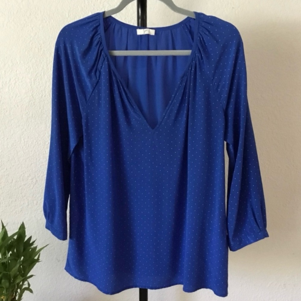 Joie 3/4 Sleeve Billowy Silk Blouse